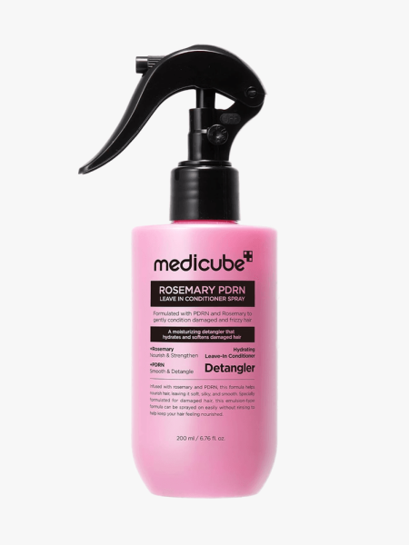 Medicube Rosemary PDRN Leave in Conditioner Spray in branded component on a light gray background